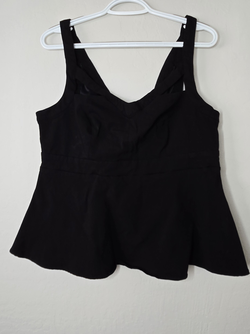 Torrid Black Peplum Tank Top with V-Neck